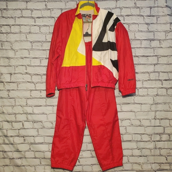 Head Pants - Vintage 80's Head Sportswear track suit hot pink M